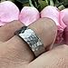 TUTISS 8mm Hammered Tungsten Rings for Men Women Fashion Engagement Wedding Bands Pipe Cut Matte Finish Comfort Fit Size 9