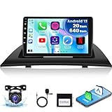 [2G+64G] Car Radio for BMW X3 E83 2004 2005 2006 2007 2008 2009 2010 2011 2012, Android 13 Touch Screen Car Play Stereo, Carplay/Android Auto/EQ Audio/Bluetooth/SWC