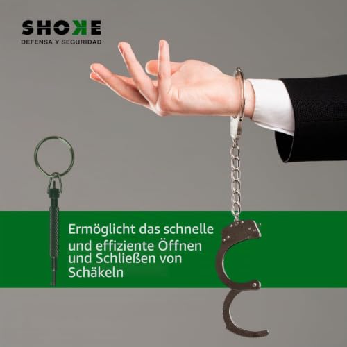 Professioneller Schäkelschlüssel für Polizei - Universalschlüssel - Schlüssel für echte Polizeihandschellen - nicht kompatibel mit Schäkel der Marke SHOKE und Yuil - einfach zu bedienen - Shoke