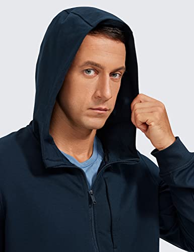 CRZ YOGA Men's Cotton Zip-up Hoodie Thick Terry Essentials Athletic Casual Hoodies Zip Hooded Jackets Sweatshirt with Pockets4