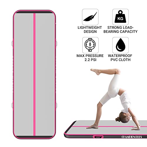 ChampionPlus Airtrack Matte 5m (Schwarz-Rosa) - 3