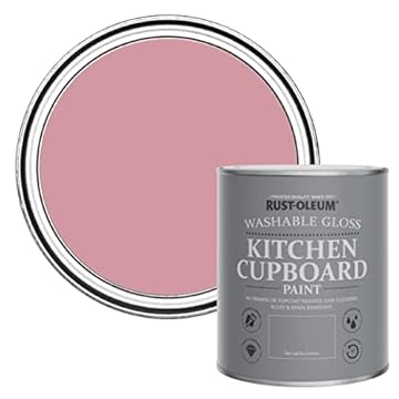 Rust-Oleum Pink Kitchen Cupboard Paint in Gloss Finish - Dusky Pink 750ml