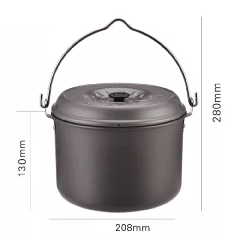 Set Pentole Da Campeggio 8 Pezzi In Acciaio Inox – Portatile Per Escursionismo, Picnic E BBQ