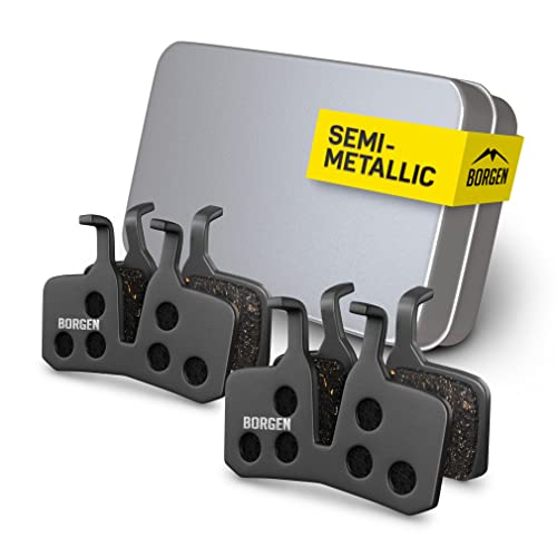 Borgen 2 Paar Bremsbeläge Fahrrad Scheibenbremse - Geeignet für MT5, MT7 - Semi-Metallic kompatibel mit Magura 9 P Bremsbeläge