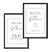 Produktbild Bilderrahmen Schwarz | New York 2er Set (Doppelpack) DIN A4 | Rahmen aus Holz mit bruchsicherem Plexi-Glas | Bilderrahmen A4 Schwarz | Holzrahmen 21cm x 29,7cm