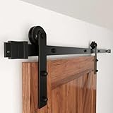 WINSOON Kit de puerta corredera de granero: 200 cm, fácil de instalar para armario/armario/cocina (solo pista)