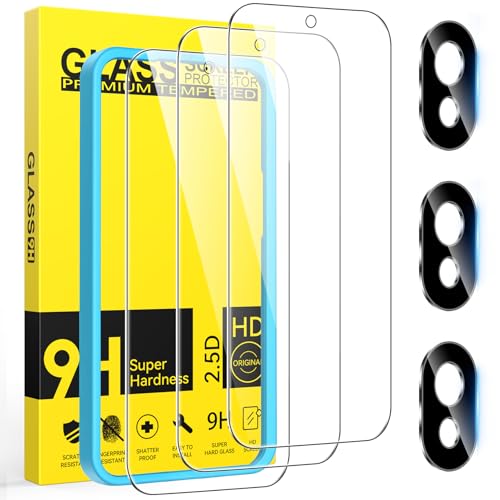 Niphabe 3 Piezas Protector Pantalla Para Google Pixel 10a con 3 Piezas Protector Camara, 6,2 Pulgadas, Dureza 9H, HD Cristal Templado, Antiarañazos, Antihuellas, Sin Burbujas, Ultra Transparente