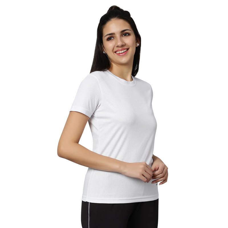 Image of omtex Dotty Athletics Tee for Women's | Short Sleeve Tees | Quick Dry Outdoor Running Gym Workout,Sports T-Shirt with Multipack Tee