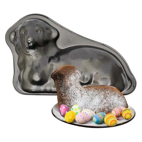 KIBS group Lamb Cake Mold Lamb Cake 3D Mold Lamb Mold Lamb Cake Pan 9.8" х 5.9" Easter Holiday Cake 1 pc Cover
