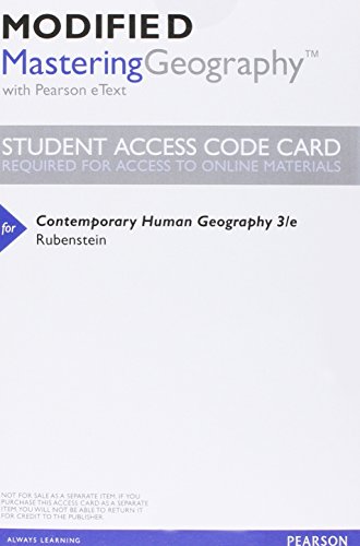 Contemporary Human Geography; Modified Masterin... 0134190408 Book Cover