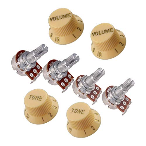 H HILABEE 4pcs Guitare Et Potentiomètre D’amplification, Audio 500K, Boutons De Tonalité Moletés Et Volume De Guitare - Les Beatles, Paul McCartney, John Lennon, RIngo Starr, George Harrison H HILABEE 4pcs Guitare Et Potentiomètre D'amplification, Audio 500K, Boutons De Tonalité Moletés Et Volume De Guitare – Image 5