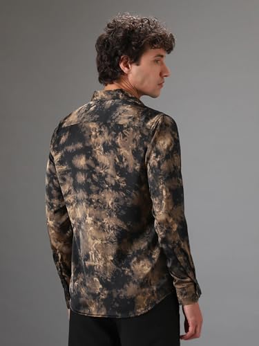 Image of Pinkmint Men Printed Cambric Cotton Shirt |Stylish Designer| Lightweight Summer Wear| Regular Fit Shirt for Men (Available in Plus Size)