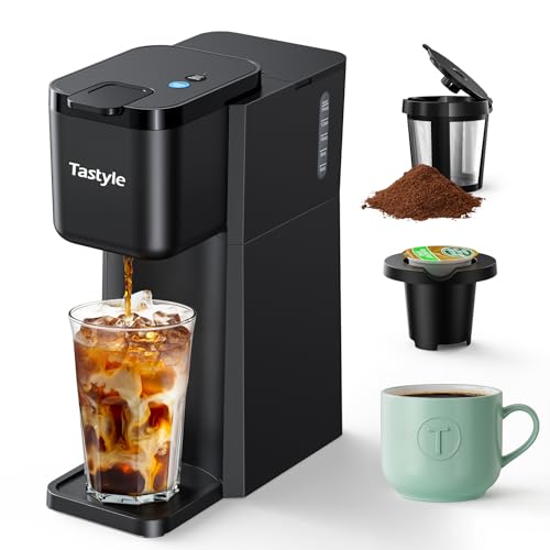 Tastyle Mini Hot and Iced Coffee Maker Single Serve, for