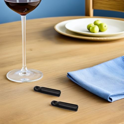 Tapas de PVC negro contra el goteo y polvo en botellas de vino 6