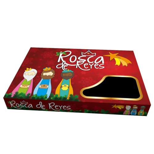 LA TIENDITA ESSENTIALS 50 SMALL Rosca de Reyes Boxes (lid+base) 18.8 x 13.3 x 3 in (27.56 lb)