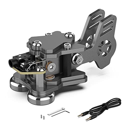 PUTIKEEGアマチュア無線電鍵 モールス信号の練習機-ラジオHAM送信電信ダブルパドルモールス信号キーアルミボディ3ネオジム磁石ベース キャンプやポタ ソータ ローターおよび/または小屋で