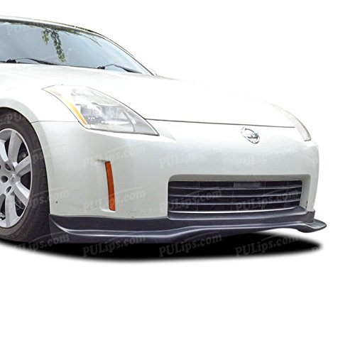 GT Style Front Bumper Lip For Nissan 350Z Fairlady Z (2006-2009) – PU Black Spoiler | Direct Fit, Unpainted, Includes Hardware