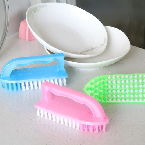 Image of 30 Pack Scrub Brushes, Household Cleaning Brushes, Cleaning Comfort Grip Stiff Bristles, Cleaning Carpet Brush for Laundry Kitchen Bathroom Cleaning Brush, Tile, Sink, Dish, Carpet
