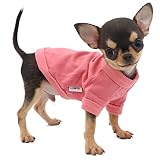 LOPHIPETS 100% Cotton Dog Tee Shirt for Small Dogs Teacup Chihuahua Yorkie Puppy Clothes-Pink/XS