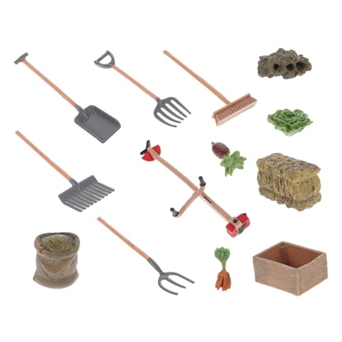 FOYTOKI Miniature Garden Tools Set Realistic Farm Toys Perfect for Boys and Girls Gardening Sets