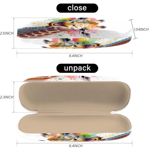 Image of Eyeglasses Case Hard Shell Protective Case for Glasses Eyeglass Box with Cleaning Cloth for Boys Men Man Cute Aesthetic