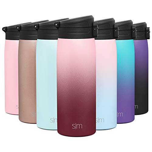 Simple Modern 470 ml Kona Thermobecher mit abschließbarem Klappdeckel Kaffeebecher to go Thermoskanne Thermosflasche Trinkflasche Edelstahl Kaffee Tasse vakuumisoliert für heiße oder kalte Getränke