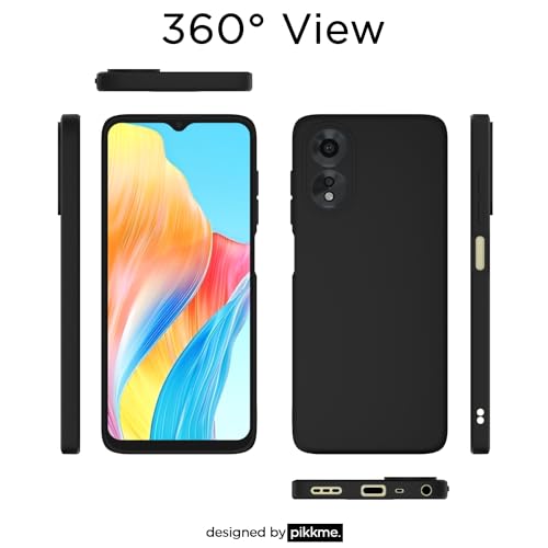 Image of Outlouders Back Cover for Oppo A38 4G / Oppo A18 4G | Camera Protection | Durable Soft Matte Silicone Bumper Case (Black)