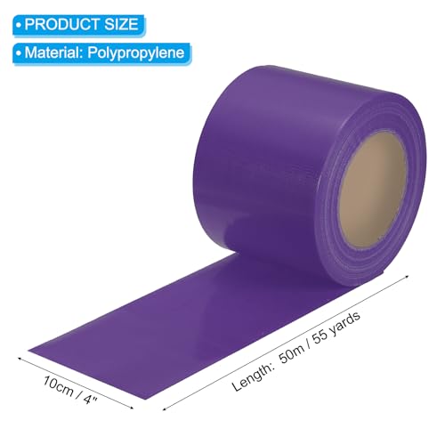 PATIKIL Gaffers Tape 4 in x 55 Yards, Wasserdichtes Gaffer-Bodentape ohne Rückstände, nicht reflektierend, leicht reißbar für Fotografie, Elektrokabel, industrielle Nutzung, Lila