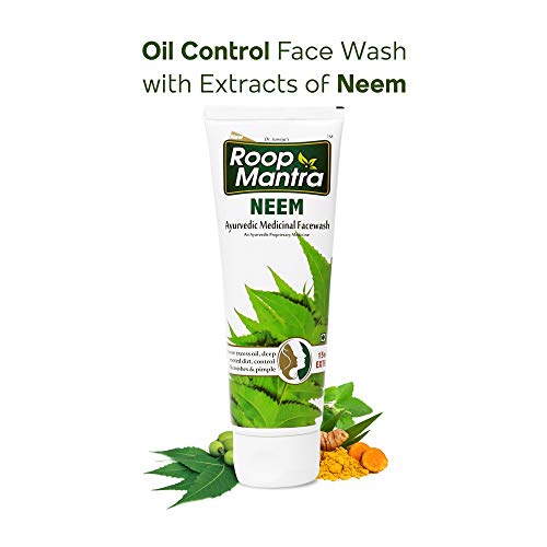 Image of Roop Mantra Ayurvedic Neem Face Wash for Oily & Acne Prone Skin | Oil Control, Remove Impurities And Prevents Pimples For Men & Women 115ml (Pack of 3)