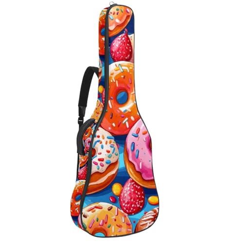 Sac pour guitare acoustique au motif Beignets colorés pour vos répétitions et concerts
