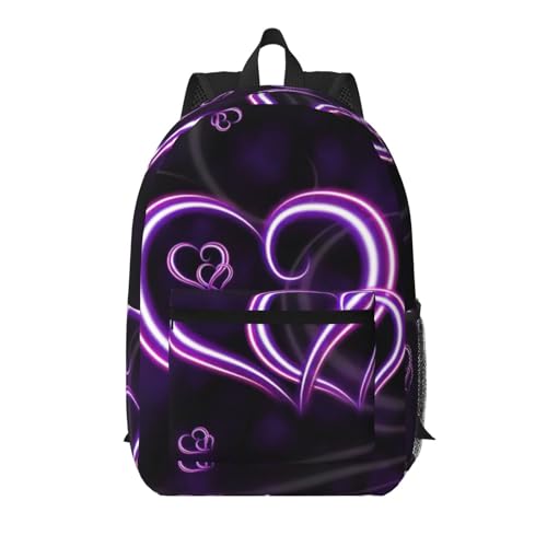 Sac à dos de voyage avec poche motif cœurs idéal pour emporter votre ordinateur