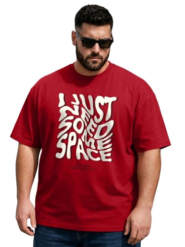 Image of Veirdo Men's Pure Cotton Half Sleeve Plus Size Printed T-Shirts, Stylish, Comfortable & Durable Cotton Tees | Sizes: S to 2XL