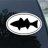Striped Bass Euro Oval Bumper Sticker