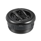 A ABSOPRO 71mm 65mm Runder schwarzer AC-Luftauslass Universal für Wohnmobil, Bus, Boot, Yacht, Wohnwagen - Packung mit 1