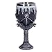 Nemesis Now House Stark Game of Thrones Goblet 12cm Black, Resin w/Stainless Steel Insert, 1 Count (Pack of 1)