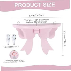 Bow Shelf Cute Kawaii Wooden Hanging Display Cute Wall Shelves for Girl, Children 7.9x3.9x4.7 Inch Room Decor Screw-Installation Cute Floating Shelves for Living Room, Nursery Room Bow Shelf Cute Kawaii Wooden Hanging Display Cute Wall Shelves for Girl Children 79x39x47 Inch Room Decor Screw Installation Cute Floating Shelves for Living Room Nursery Room