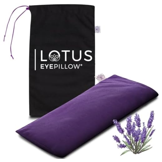Lotus Weighted Lavender Eye Pillow Sleeping & Spa Relaxation mask - Yoga Eye Pillow - Lavender Aromatherapy Eye Pillow - Hot & Cold Therapy - Head Ache Relief - Birthday Gift Men, Women, Employees