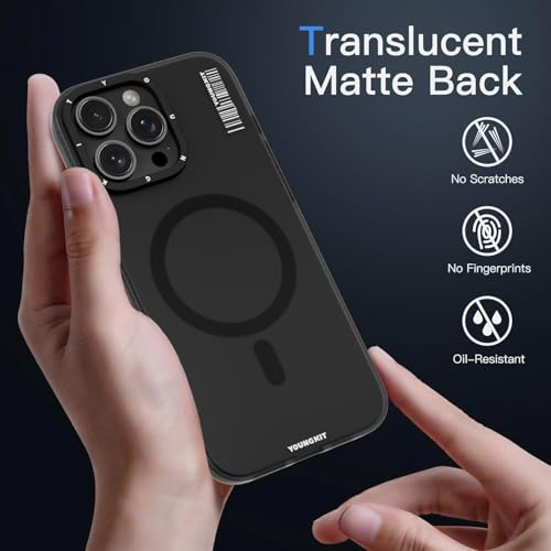Coque mate iPhone 16 Pro Max antichoc silicone noir MagSafe rigide - 6