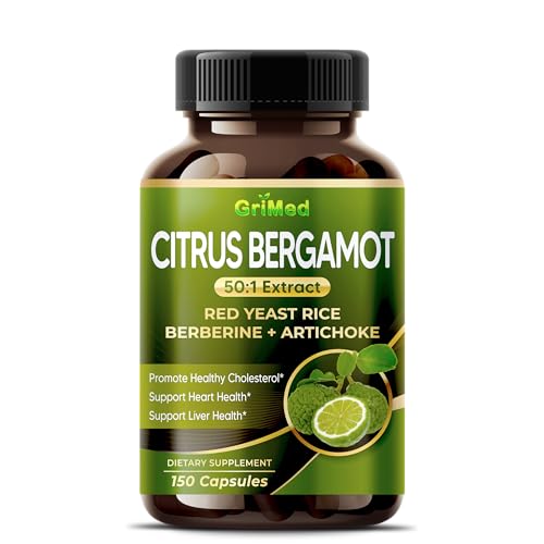 Grimed Citrus Bergamot 50:1 Extract 20,400Mg With Red Yeast Rice, Garlic, Artichoke For Healthy Cholesterol cover