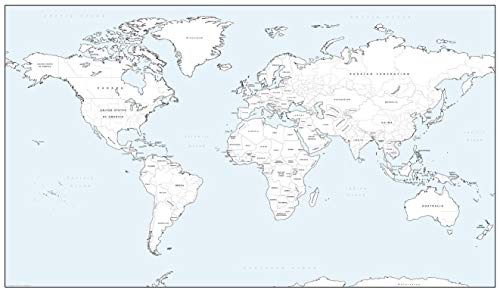 Detailed World Coloring Map - Big - 27.75