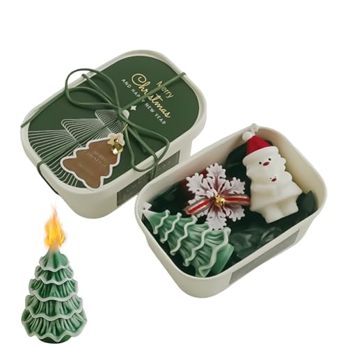 Velas perfumadas de Navidad, juego de cera de copo de nieve, diseño festivo para decoración del hogar, fragancia de larga duración con fácil uso, perfecto para madre, familia, cumpleaños, otoño