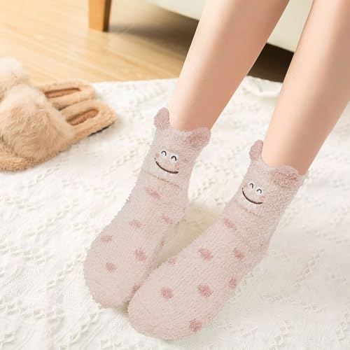 Image of Benefeet Sox Womens Fuzzy Socks Girls Cute Slipper Sock Funny Fluffy Winter Warm Soft Cozy Plush Indoor Sleep Sock