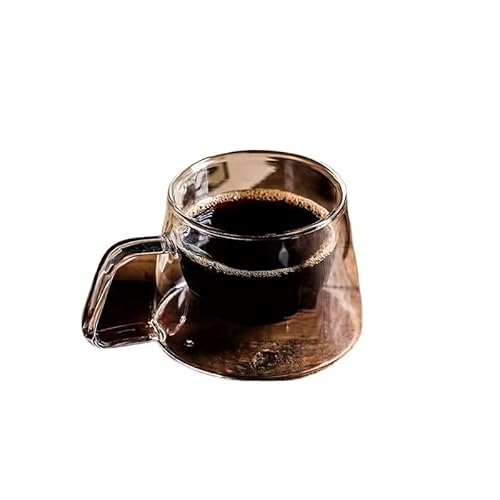 HKYBCF Coffee Cup 1pc 200ml Elegant Double-Layer Insulated Espresso Cup Hot and Cold Beverages sturdy Glass Mug Coffee Cup High Temper Resistance - Image 3