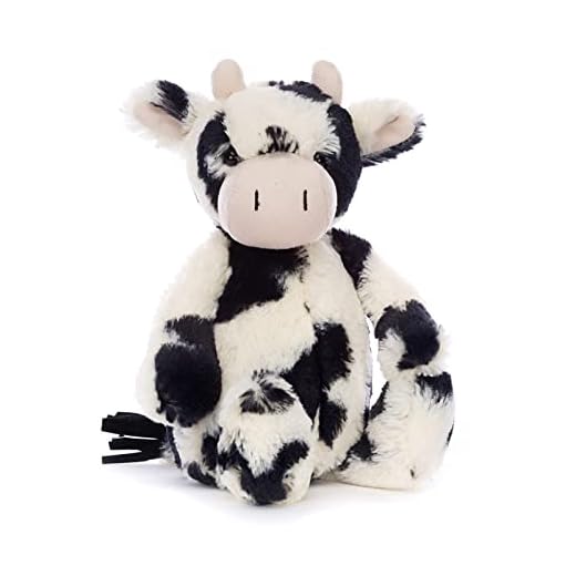 Jellycat Bashful Cow Calf Stuffed Animal, Medium, 12 inches
