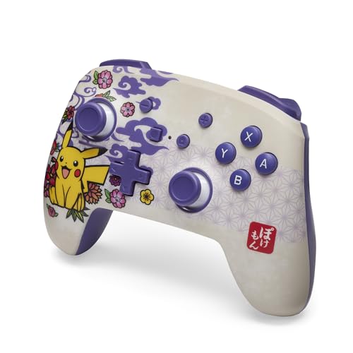PowerA Manette sans Fil améliorée pour Nintendo Switch modèle OLED et Switch Lite Accessoire de Jeu Manette de Jeu Manette Gaming Manette Bluetooth sous Licence Officielle Pokémon Blossom - vue 5