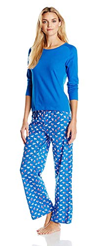 Intimo Women's L/s Crew T Cotton Pj Set