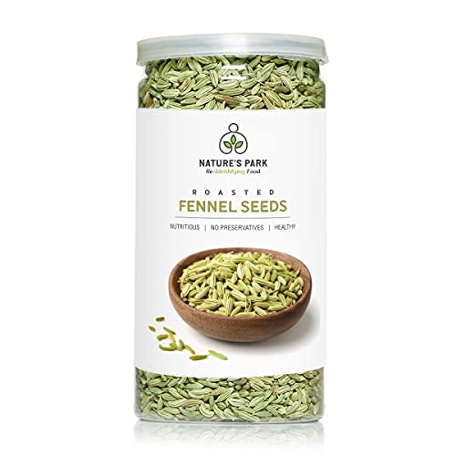 Image of Nature's Park Roasted Fennel Seeds (Saunf) - Mouth Freshener (Pet Jar) 90gm
