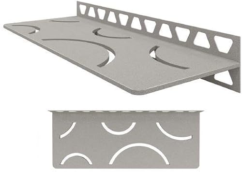 Schluter Systems Estante de pared W - Diseño curvo - Gris piedra - (SWS1D6TSSG) Accesorio de ducha Kerdi-Line