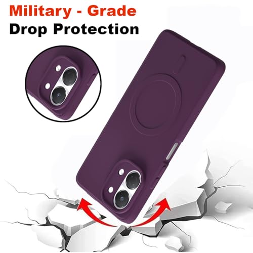 Image of Back Cover Tecno Spark Go 3 4G | MagFit Ring Design (Non-Magnetic) | Shockproof Case | Anti-Slip Grip | Raised Camera Edges | Slim Protective Case for Tecno Spark Go 3 4G (Purple)