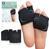 TASZOOS Metatarsal Pads for Women & Men - 1 Pair Ball of Foot Cushion with Gel Pads for Pain Relief, Metatarsalgia, Morton's Neuroma - Foot Pads Support for Walking, Running, Standing (Large, Black)